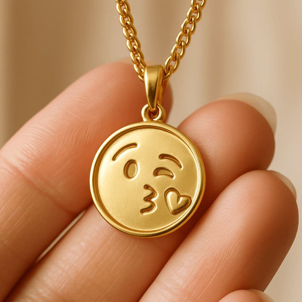 Golden Pendant Necklace — Generated result