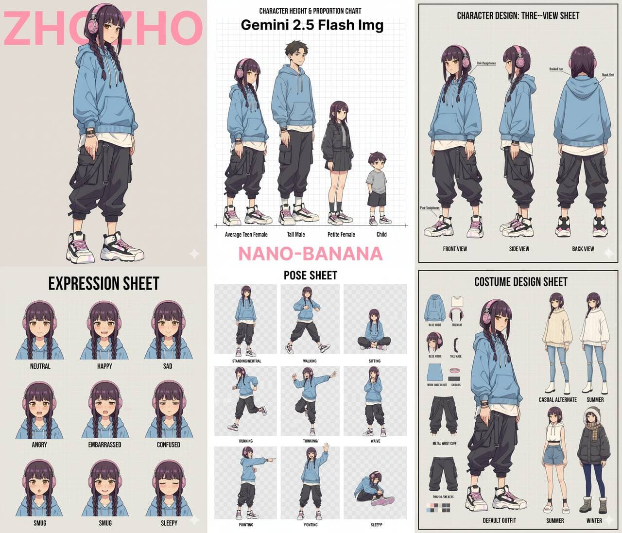 Generate Character Design Sheet