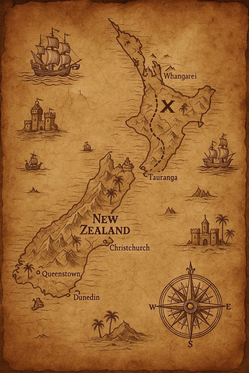 Google Maps Transformed into Ancient Treasure Map - Input
