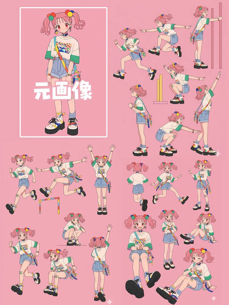 Multiple Character Pose Generation