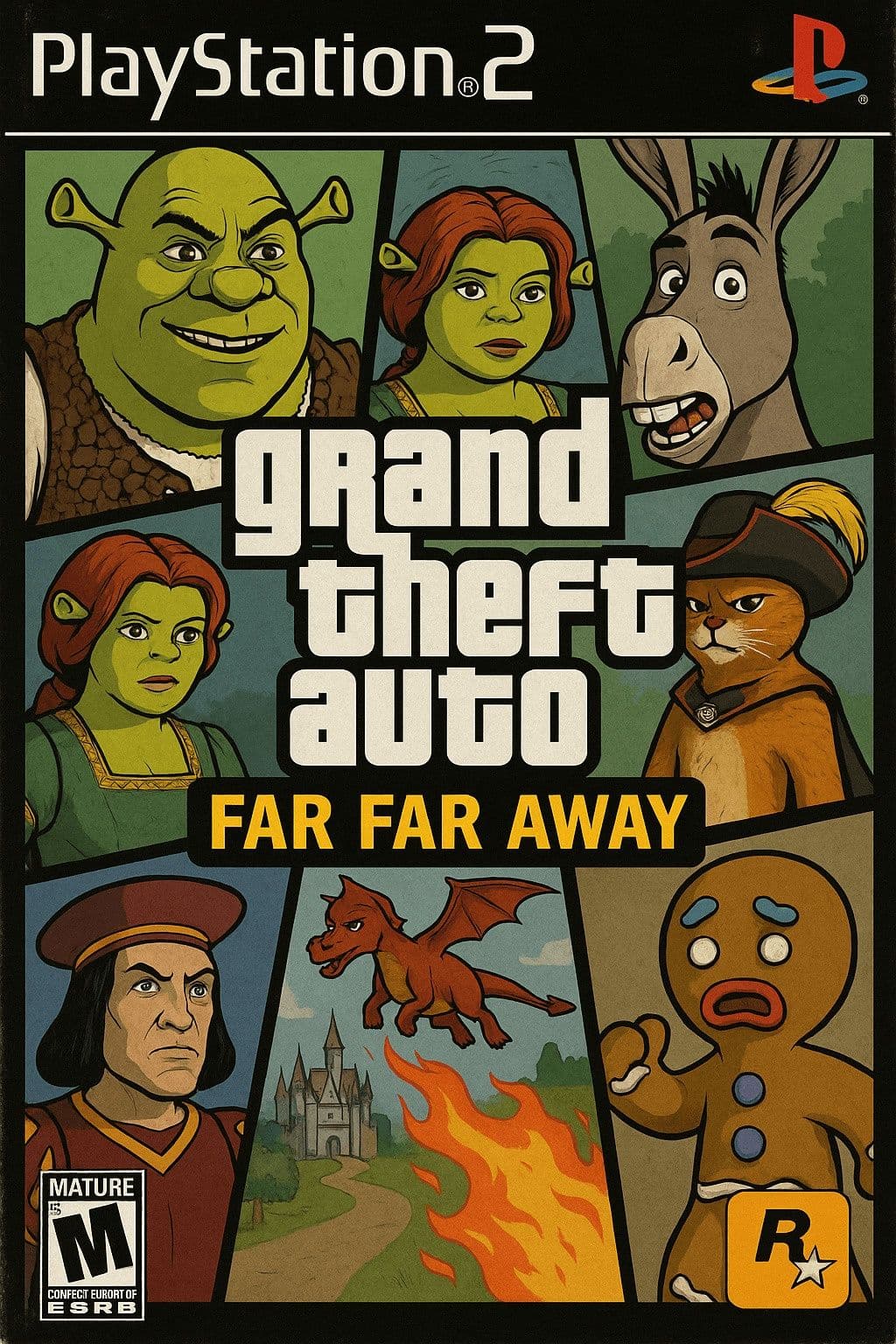 PS2 Game Cover (GTA x Shrek) - Output