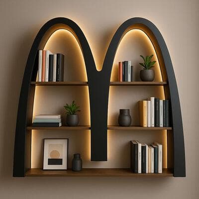 Logo-Inspired Creative Bookshelf