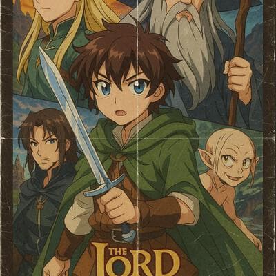 Nostalgic Anime-Style Movie Poster