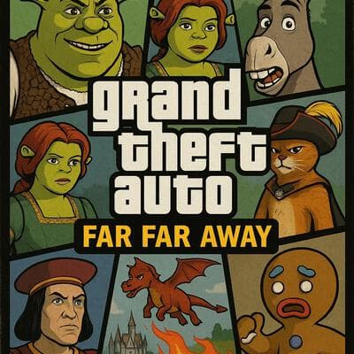 PS2 Game Cover (GTA x Shrek)
