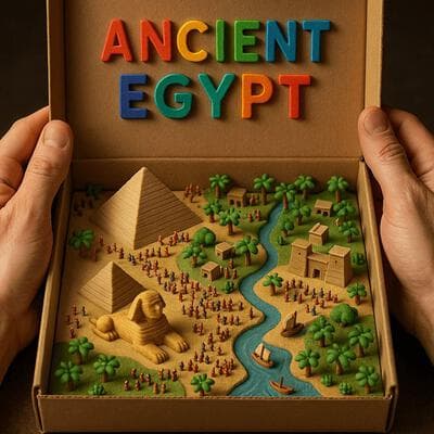 玩具盒中的国家立体模型 - Input