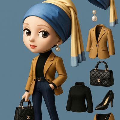 Famous Painting Character OOTD