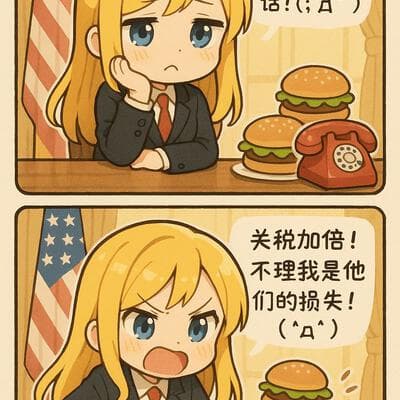 Japanese-Style Two-Panel Manga (Girl President Gets Heated)