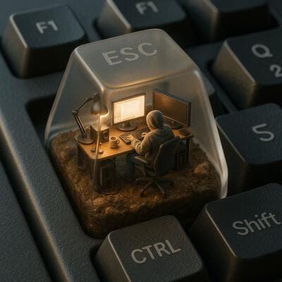 Keyboard ESC Keycap Miniature Diorama