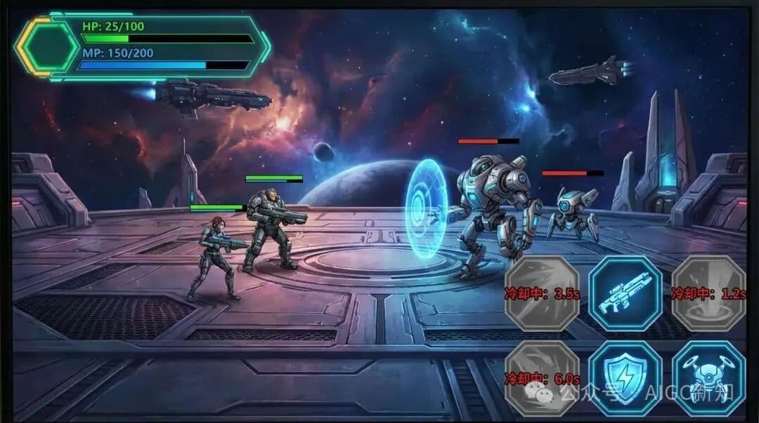 Sci-fi RPG Game Interface - Output