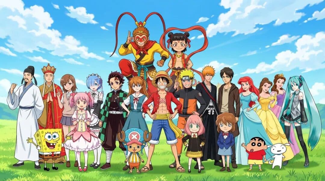 Multi-IP Character Group Photo