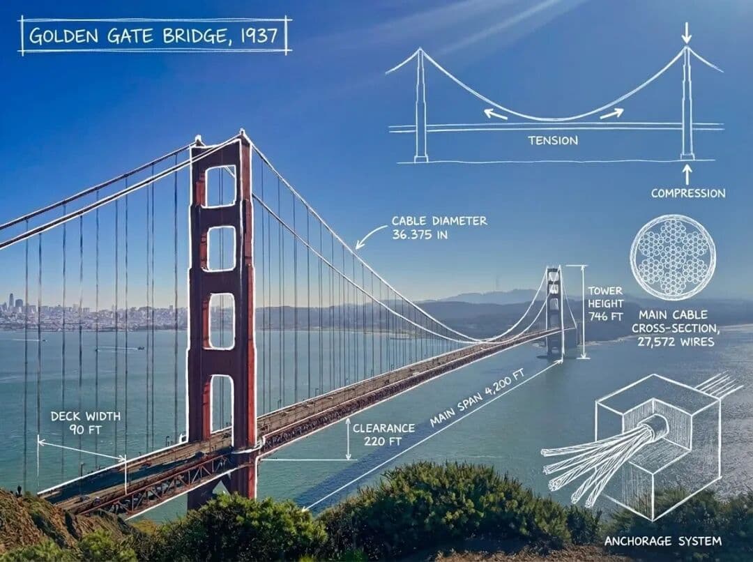 Golden Gate Bridge Diagram
