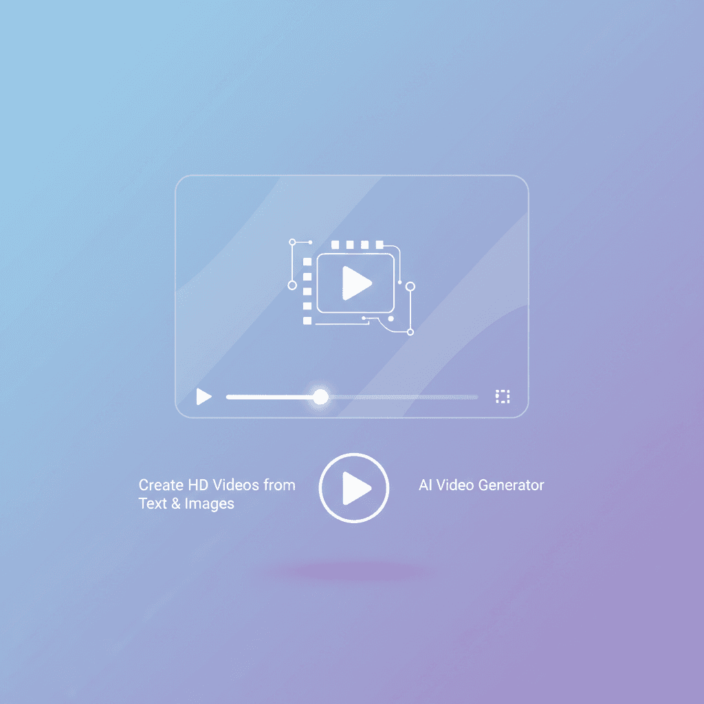 AI Video Generator transforming text and images into professional HD videos.