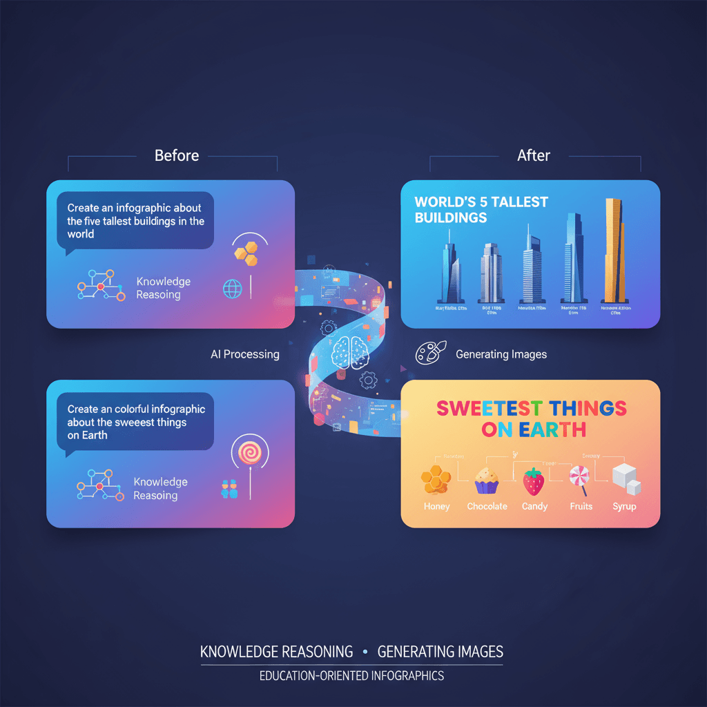 "Knowledge-Based Image Generation: AI generation of educational infographics for enhanced learning and knowledge sharing."