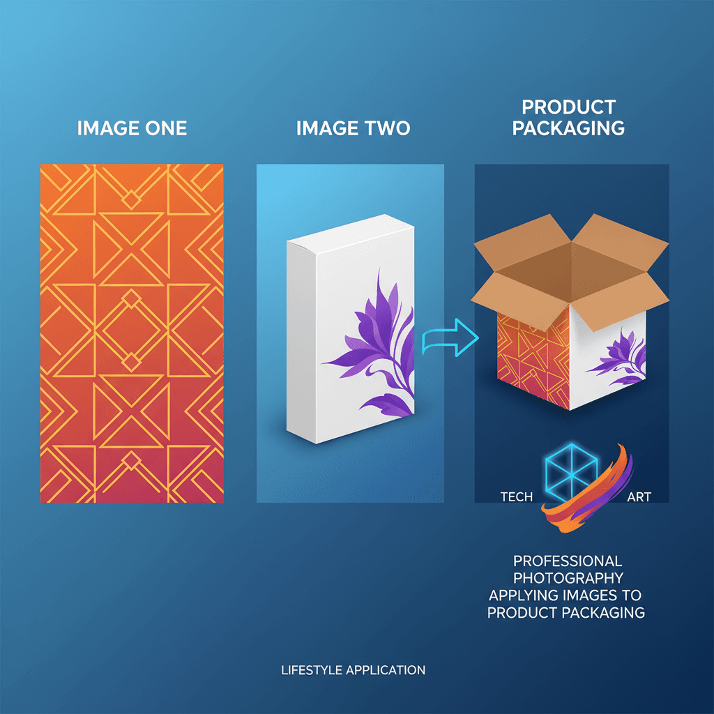 专业摄影工具展示AI生成的物品包装应用于生活方式场景,突显产品魅力。