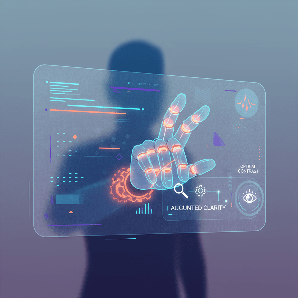 Silhouette en noir et blanc pressée contre du verre givré, renforçant l'atmosphère mystérieuse en réalité augmentée. Application AI.