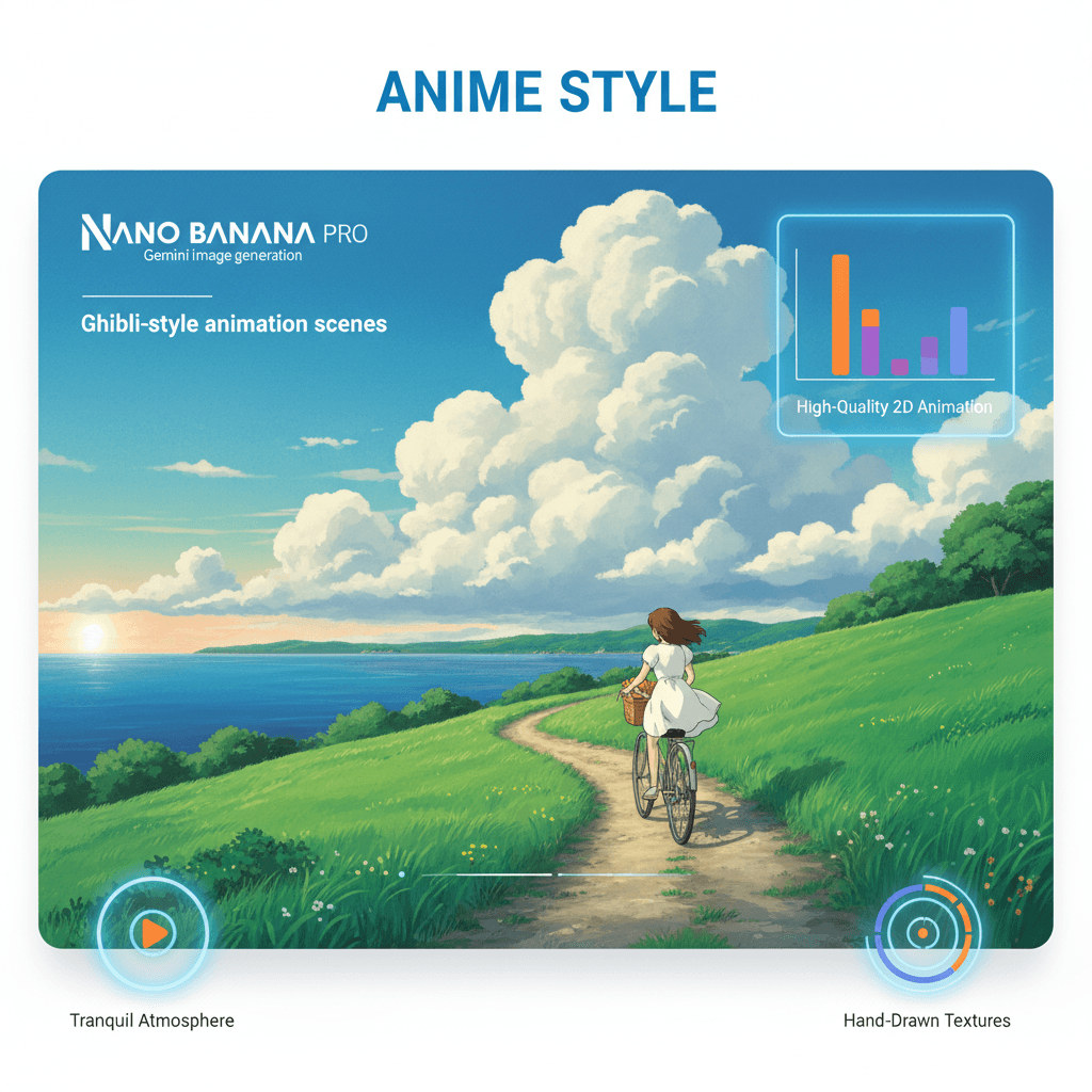 Artistic anime illustration in Ghibli style, created with Nano Banana Pro AI for stunning visuals.