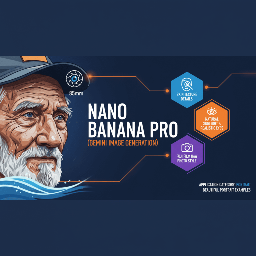Elderly fisherman portrait created with Nano Banana Pro AI, showcasing detailed artistry and character in portraiture.