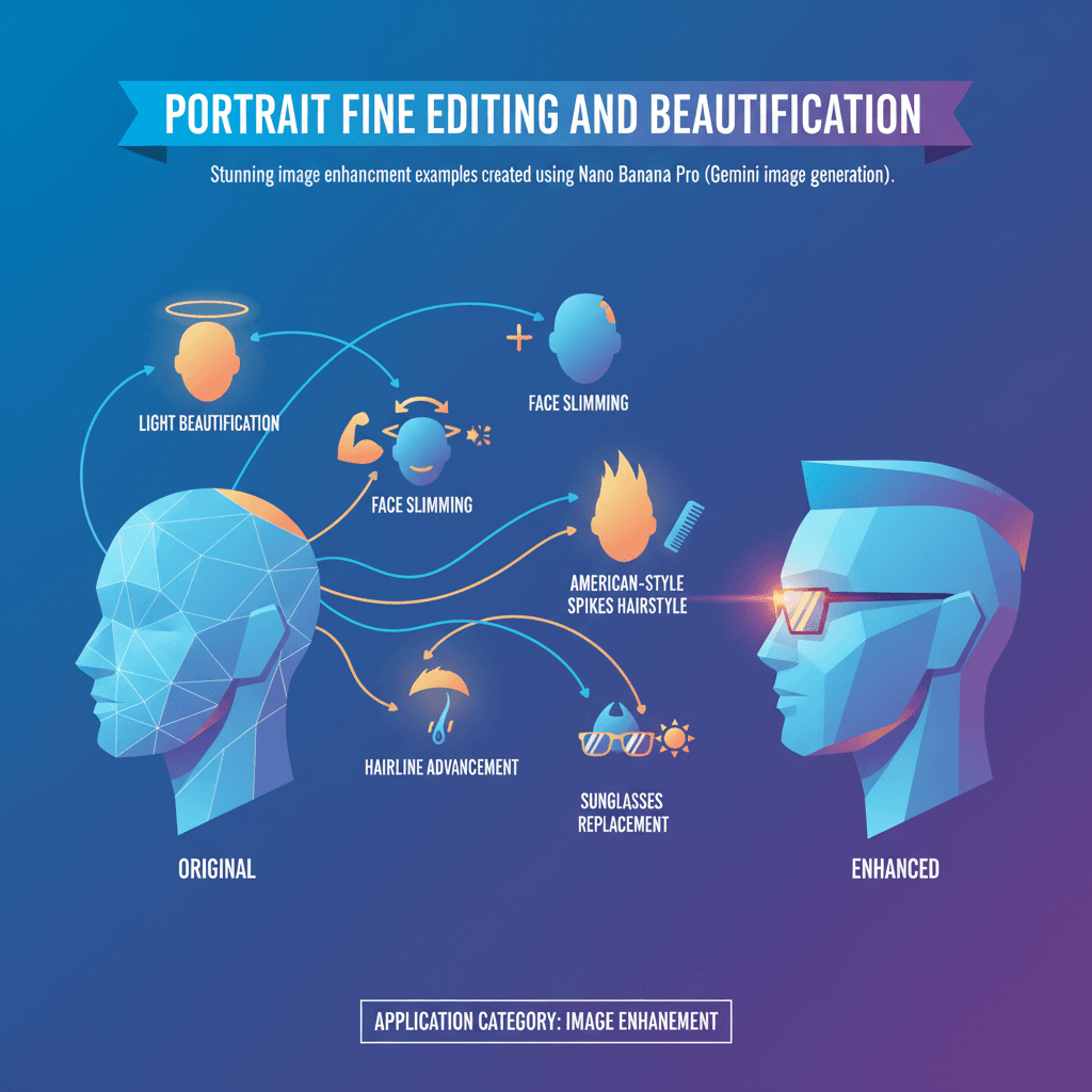 Stunning portrait enhancement showcasing AI-driven image editing with Nano Banana Pro for beauty and fine details.