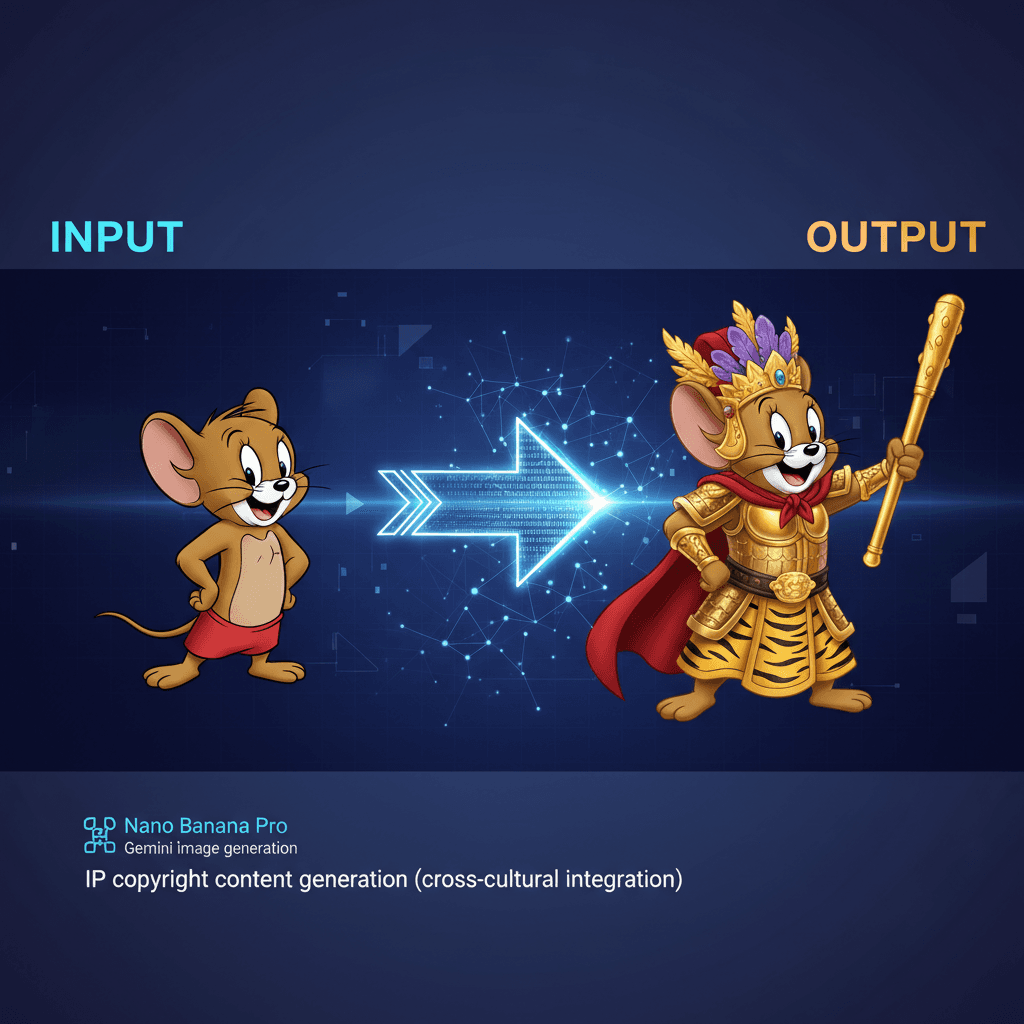 Stunning IP character created with Nano Banana Pro, showcasing AI generation in cross-cultural fusion.