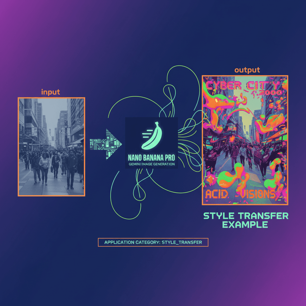 Artistic Y2K Acid Design Poster created with Nano Banana Pro, showcasing stunning style transfer using AI for vibrant visuals.