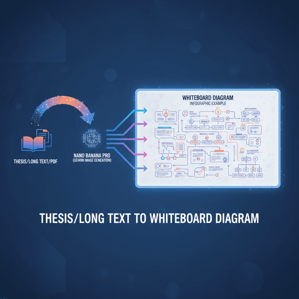 Infographic illustrating the transition from paper to whiteboard using AI with Nano Banana Pro, showcasing enhanced brainstorming methods.