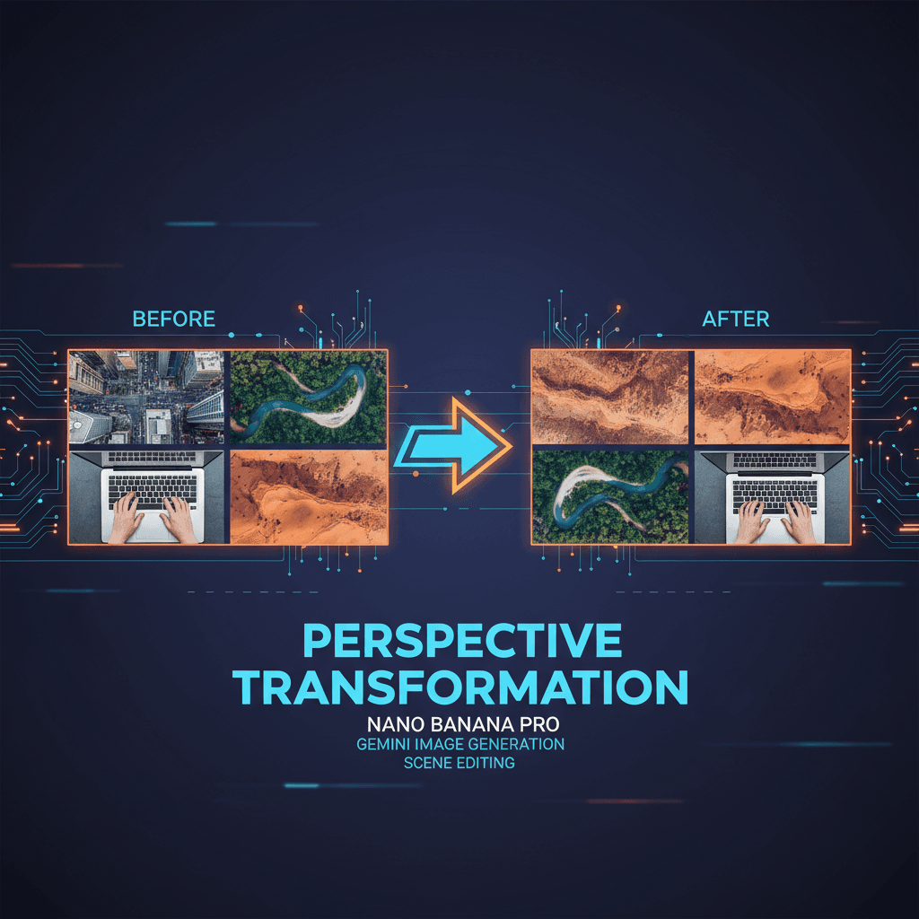 Stunning scene edited with Nano Banana Pro showcasing Perspective Transform in AI generation for enhanced visual depth.