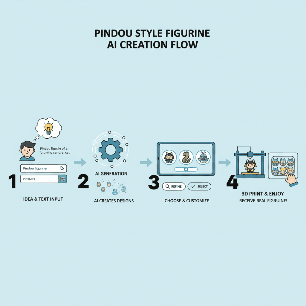 Usage steps for creating Perler Bead Style art with an AI tool, showcasing ease of use and process guidance.