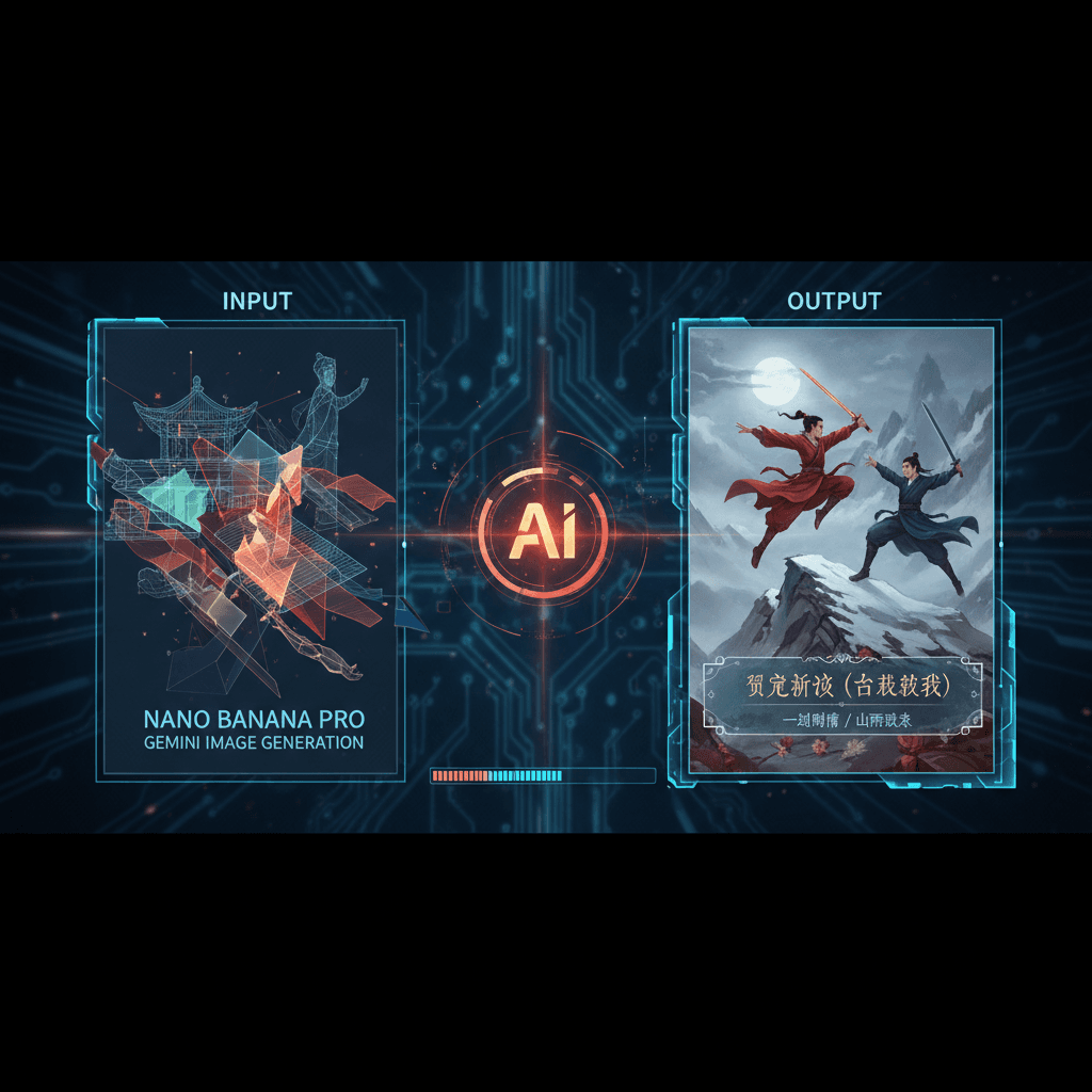 精美的古风武侠视觉小说场景,由Nano Banana Pro生成,展现AI生成的电影影视示例。