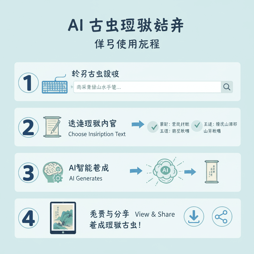 使用步骤:选择主题,调整风格,生成古画题跋,轻松创作。工具类别:艺术创作,AI工具:Nano Banana Pro。