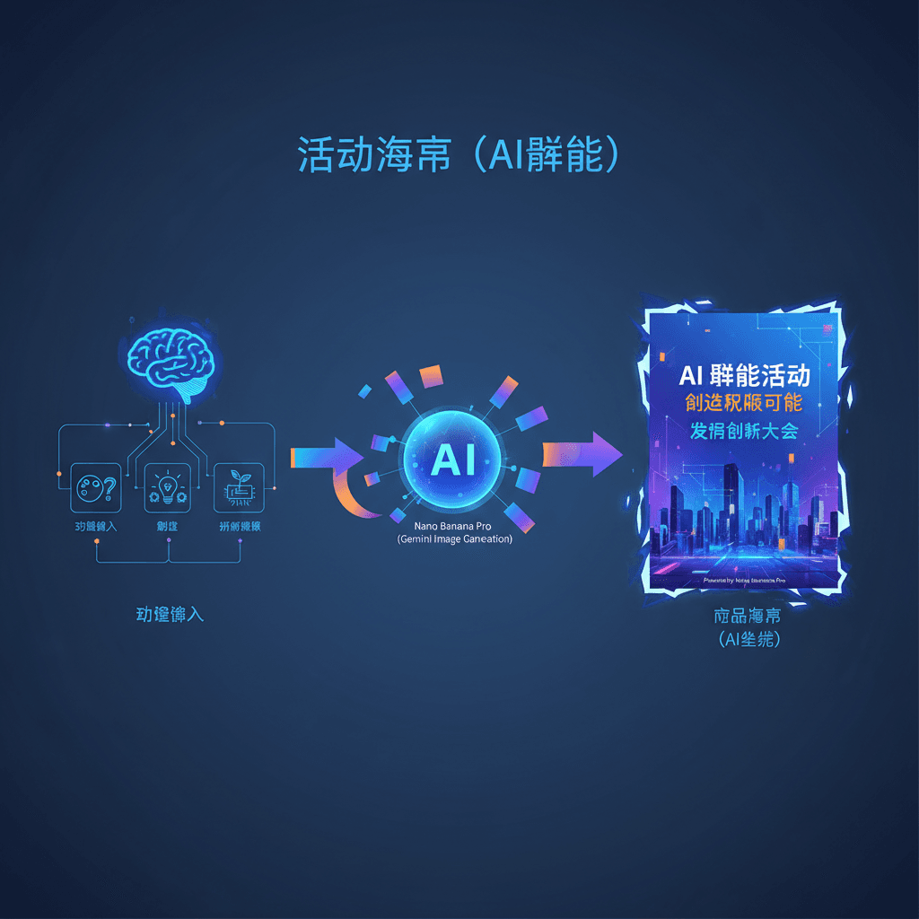使用Nano Banana Pro生成的活动海报,展示AI赋能的精美设计示例。