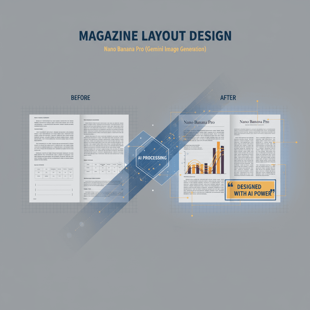精美杂志排版设计示例,使用Nano Banana Pro创建,展现AI生成的出色文字排版。