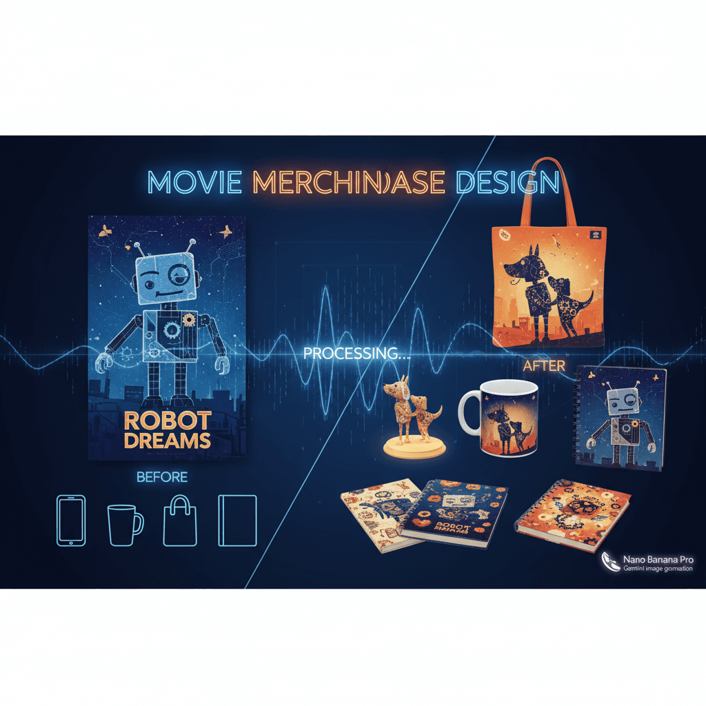 精美电影周边设计示例,由Nano Banana Pro生成,展现AI生成的独特创意与风格。
