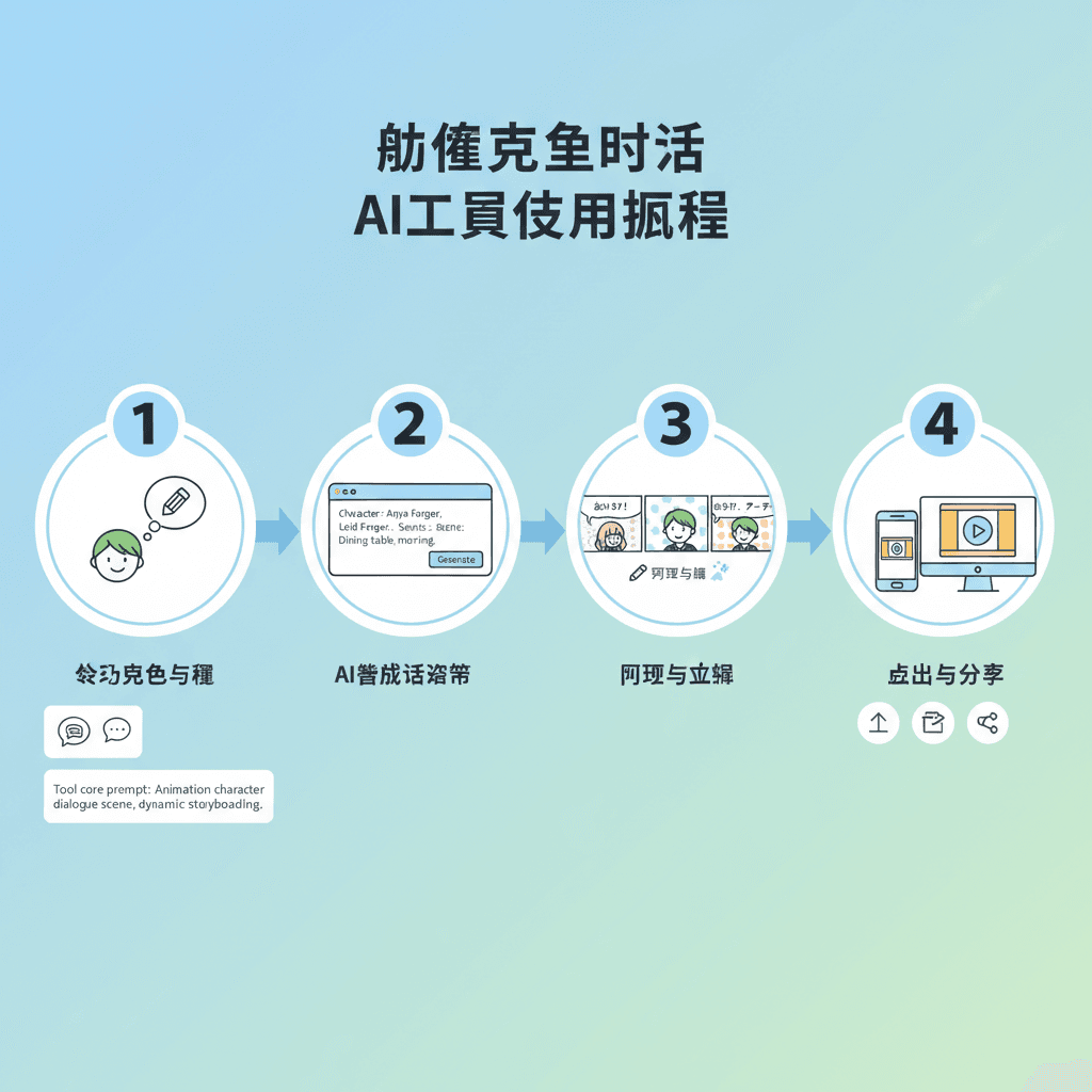 使用步骤:选择角色与场景,生成对话,轻松创作漫画。使用Nano Banana Pro AI工具,简单易用。