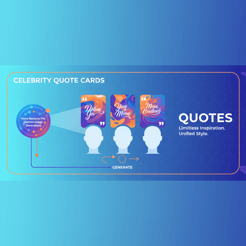 使用Nano Banana Pro创建的名人金句卡片,展现AI在设计灵感和引用分享中的应用价值。