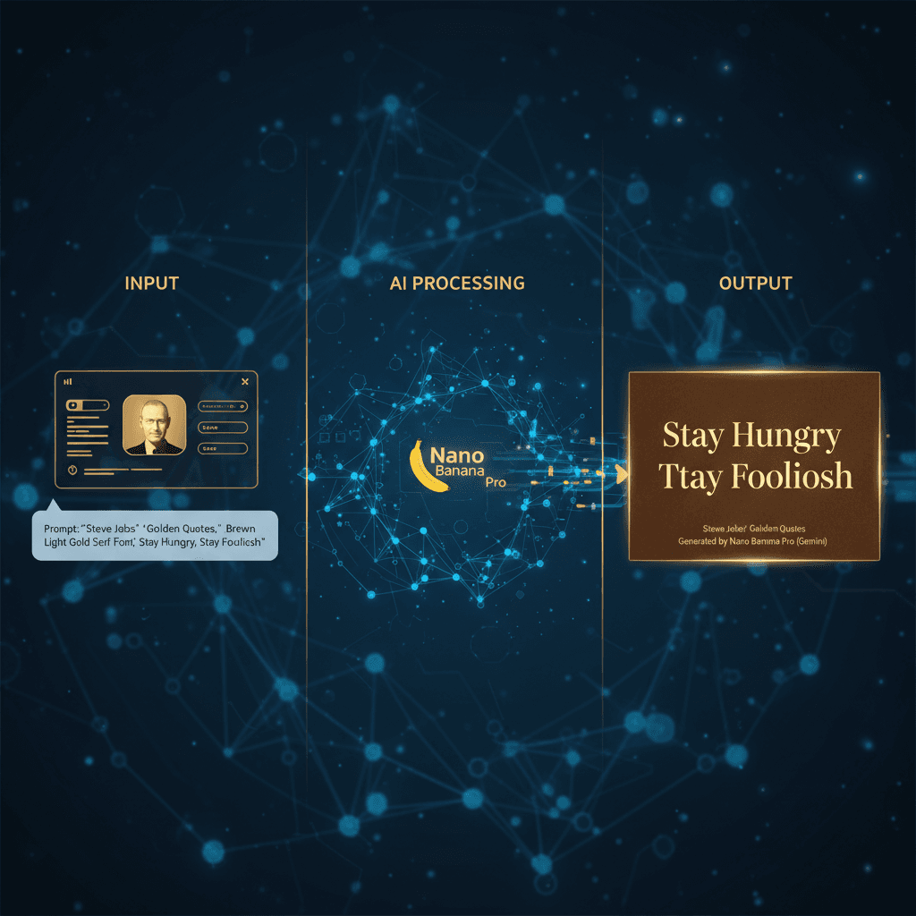 使用Nano Banana Pro生成的Steve Jobs金句名言卡片,精美设计,AI生成,灵感满满。