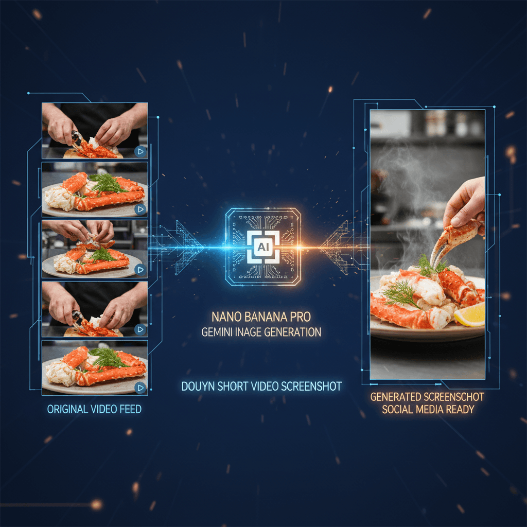 使用Nano Banana Pro创建的抖音短视频截图,展示精美社交媒体示例,AI生成内容。