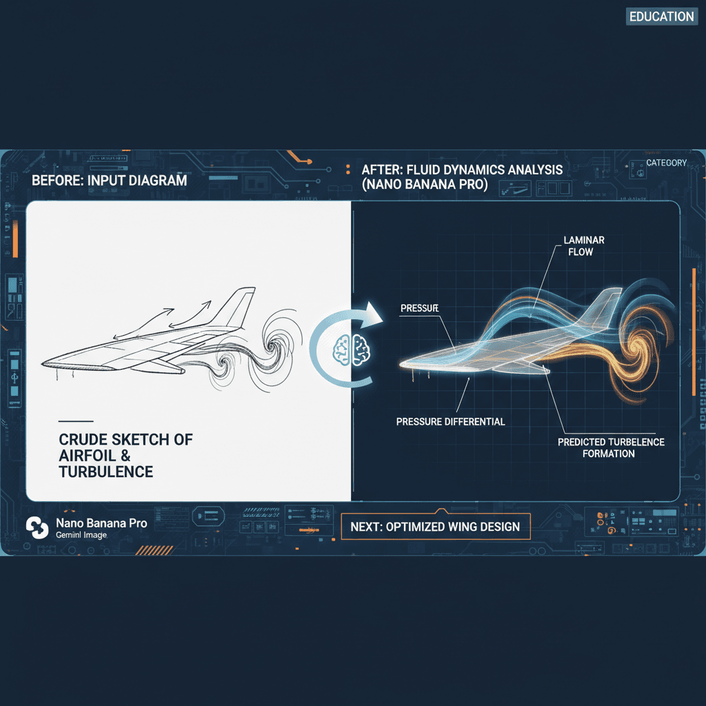精美流体动力学原理图解,使用Nano Banana Pro AI生成的教育示例,提升学习体验。