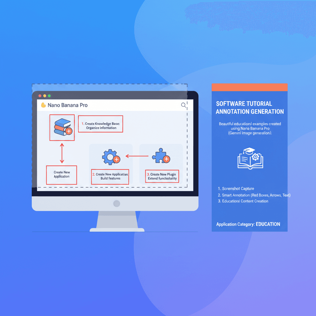 使用Nano Banana Pro AI生成的教育示例,展示软件教程标注的应用价值。