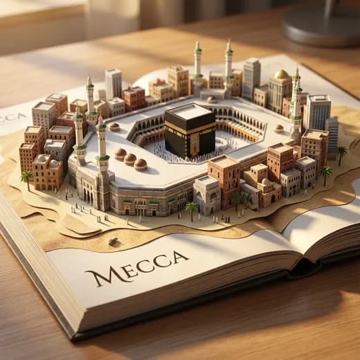 كتاب منبثق ثلاثي الأبعاد لمدينة ذهبية بفن الورق