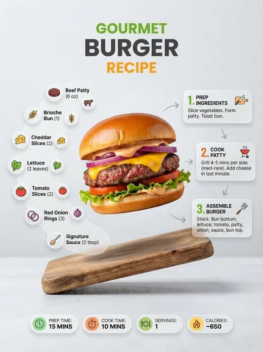 Minimalist Recipe Infographic