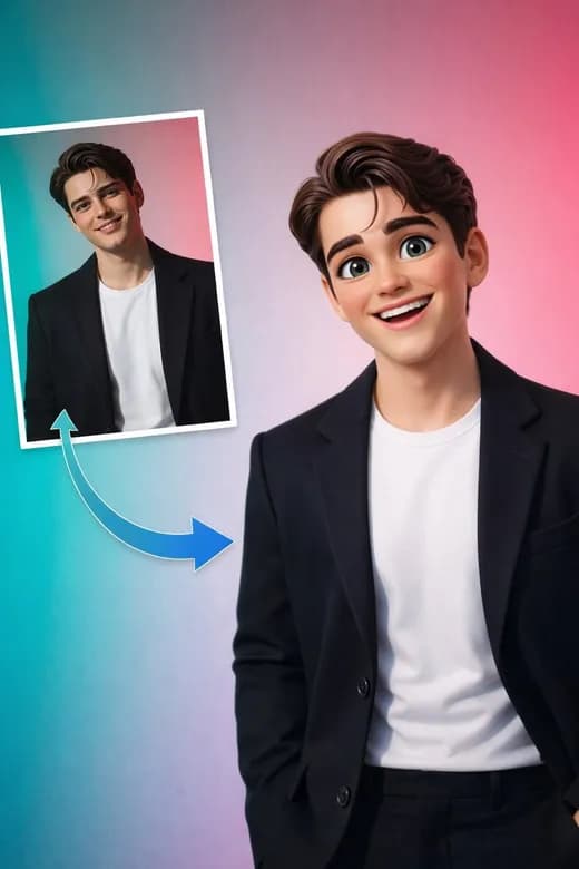 شباب مشمس بأسلوب Pixar