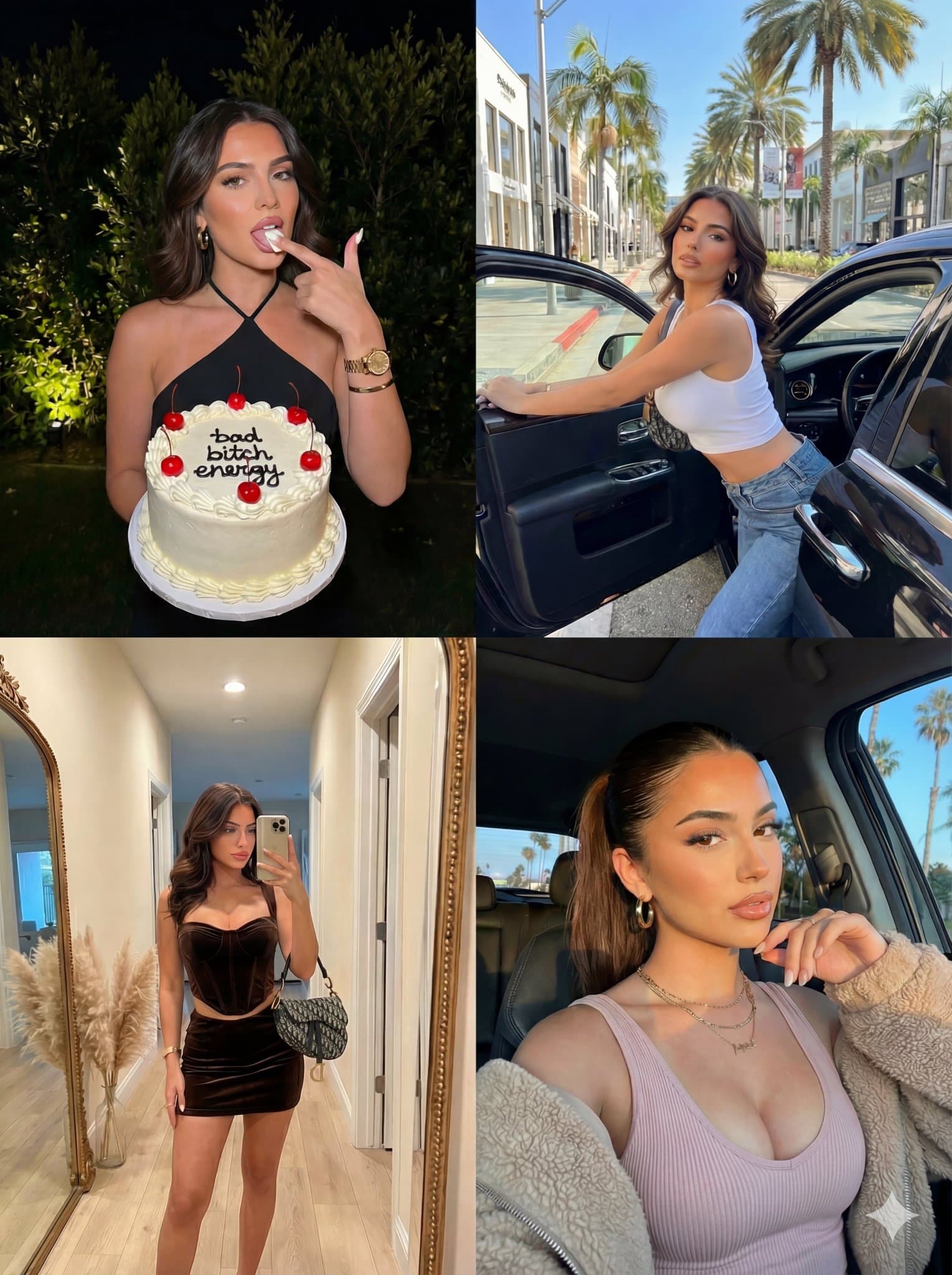Foto Empat Panel Seorang Gadis