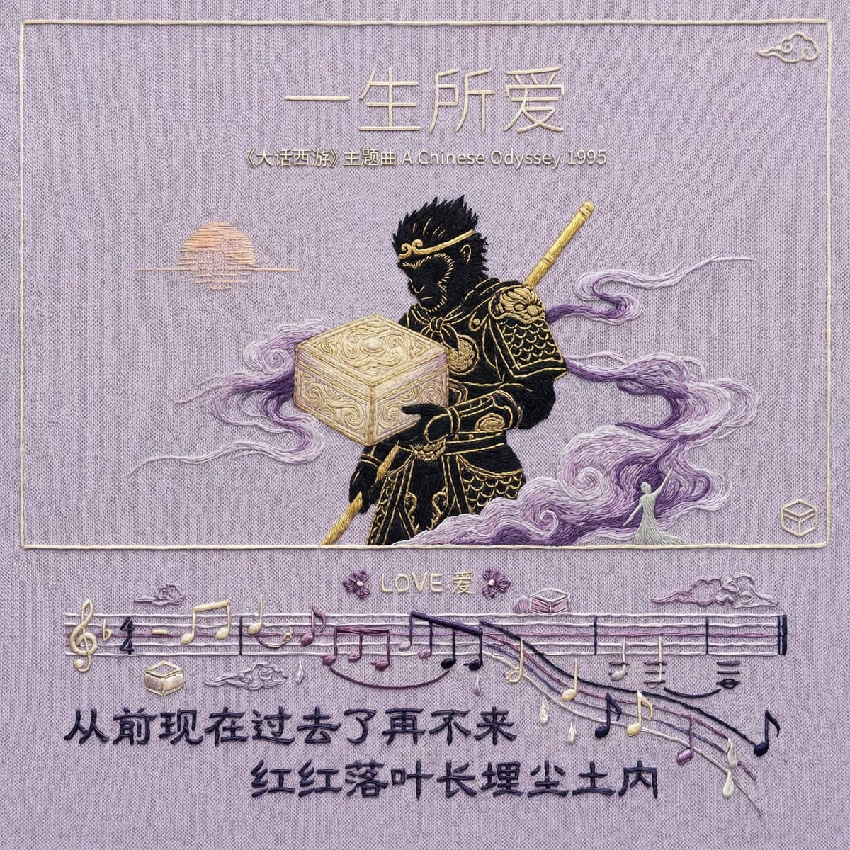 Embroidered Song Poster