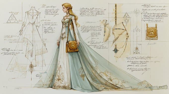 Fashion Designer Sketching Based on Character — Generated result