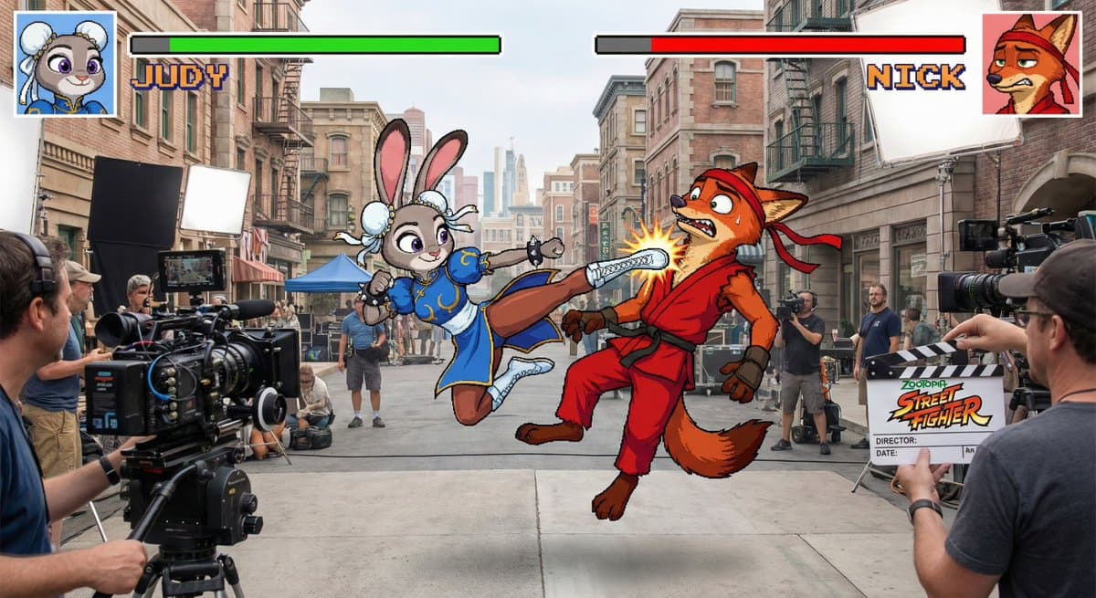 Judy Cos Chun Li Nick Cos Little Red — Generated result