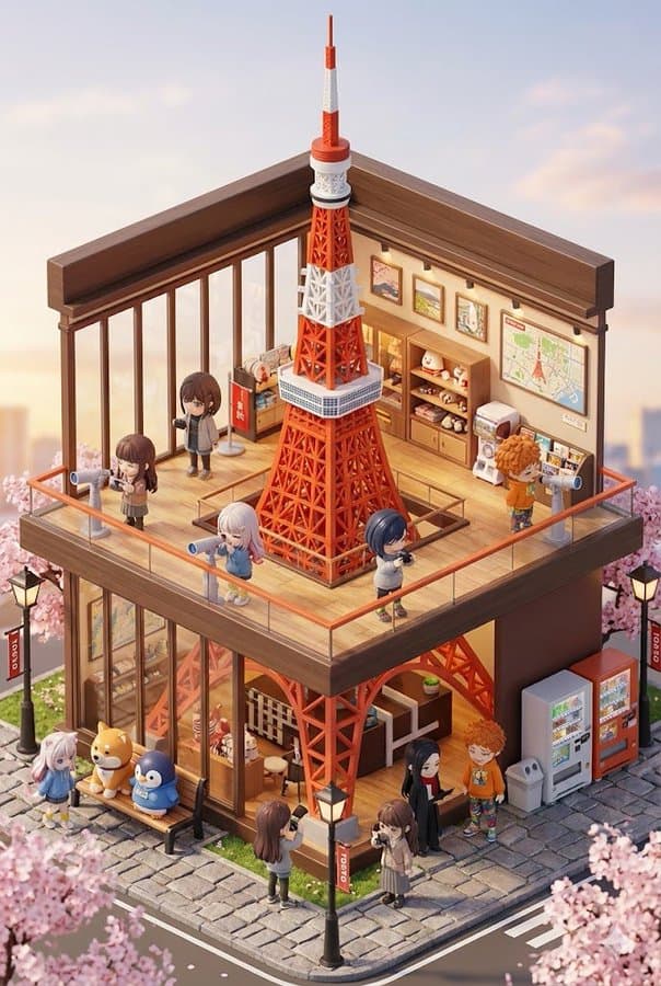 Q Version Miniature Travel Concept Design — Generated result