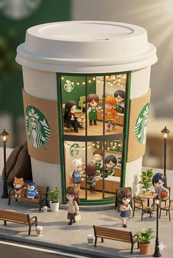 متجر Starbucks المصغّر المفاهيمي بنمط Q