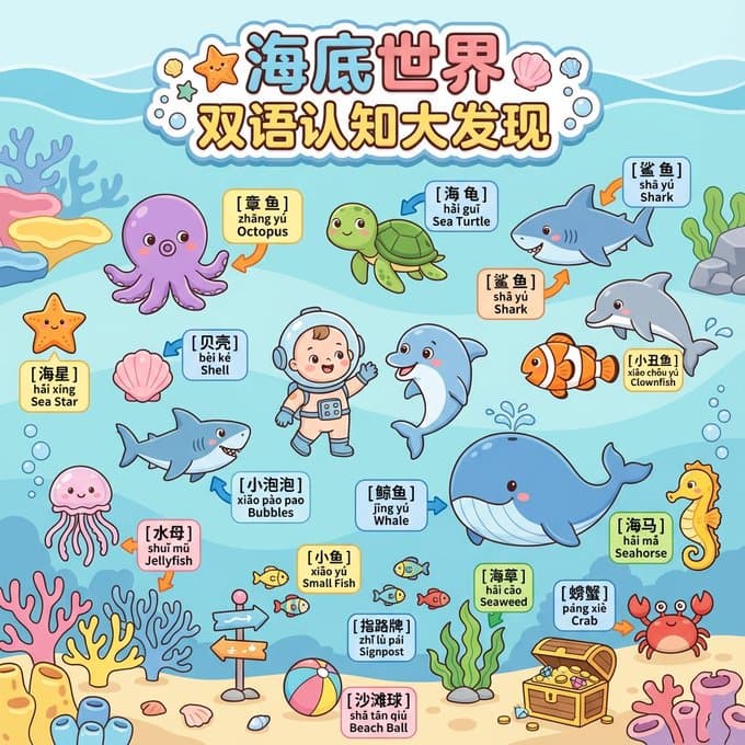Bilingual Cognitive Discovery - Underwater World