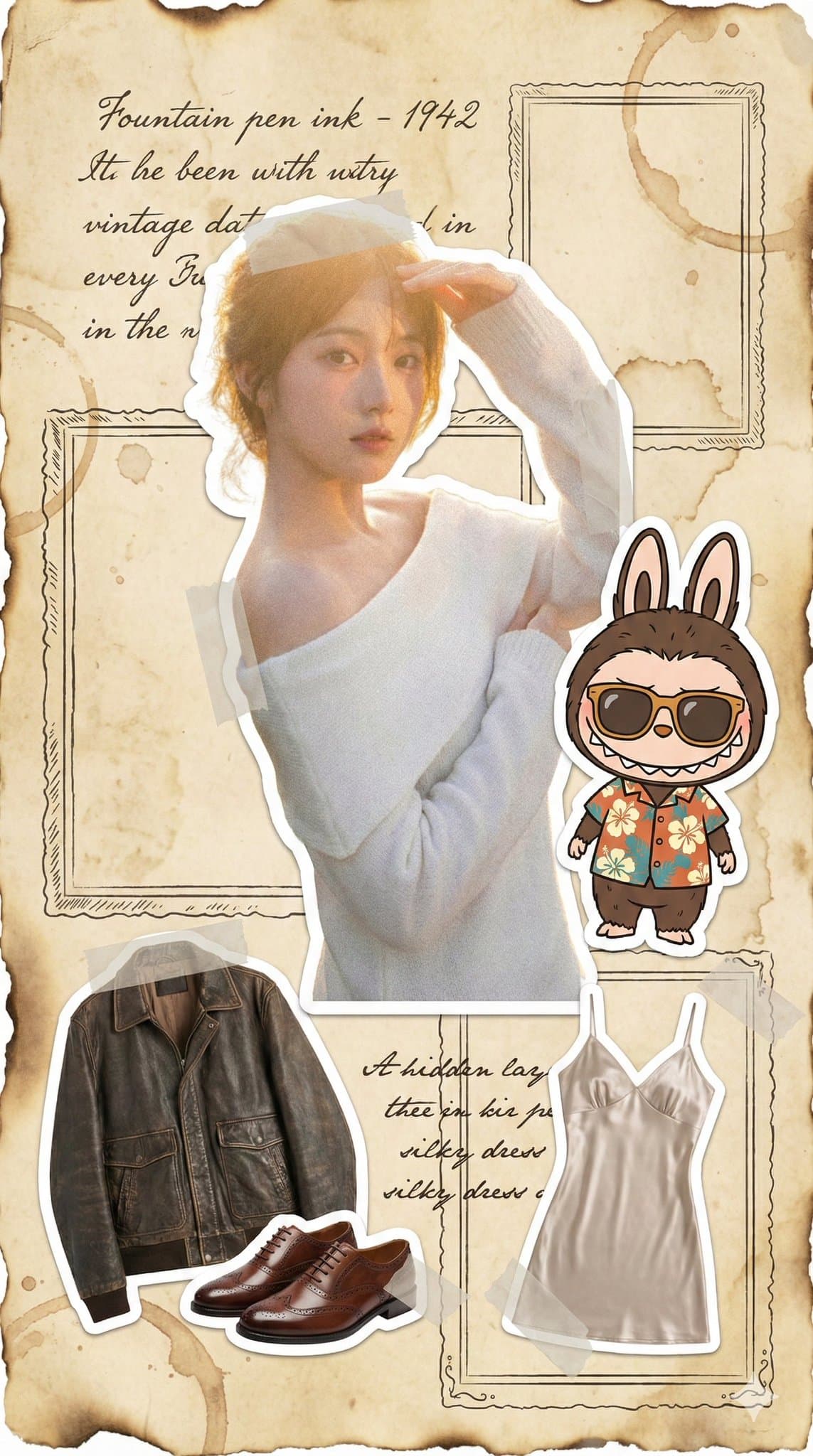 빛바랜 신문 저널