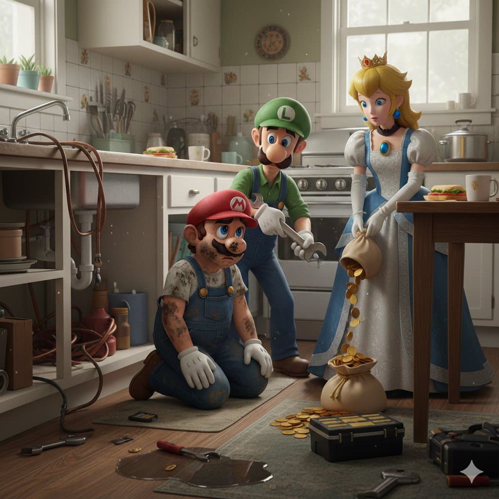 Mario & Luigi Memperbaiki Dapur Peach